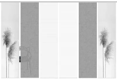 Produktbild von 80922 Schiebegardine IRLOS, Digitaldurck, Seidenoptik, 260x60 cm