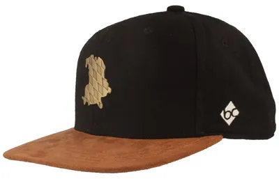 Bavarian Caps Flat Brim Snapback Baseball-Cap mit Bayern Emblem in schwarz