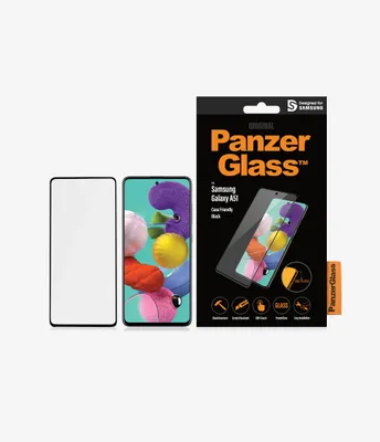 Zdjęcie produktu dla PanzerGlass ® Screen Protector Samsung Galaxy A51, Samsung, Samsung - Galaxy A51, Aplikacja na sucho, Odporny na zadrapania, Odporny na wstrząsy, Przezroczysty, 1 szt.