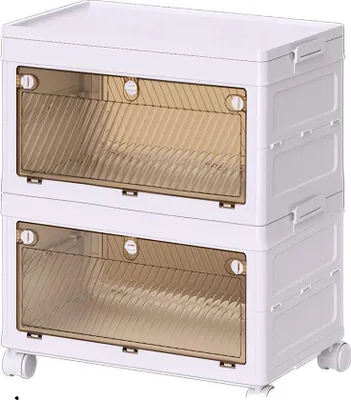 Obrázok produktu pre Skladovacie kontajnery, stohovateľný dizajn, odolný materiál, 2-úrovňové skladovacie kontajnery