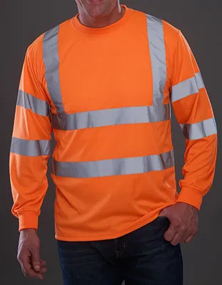 Immagine prodotto di YOKO HVJ420 | Maglietta Hi Vis a maniche lunghe - EN ISO 20471:2013 Classe 3 - Colore: Arancione Hi-Vis - Taglia: XXL