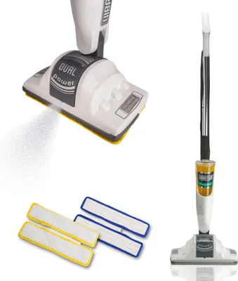 Produktbild von VibraTwin - Bodenreiniger für Reinigung und Pflege von Fußböden, elektrischer Bodenwischer, Poliermaschine mit vibrierenden Matten und Sprühfunktion