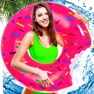 Produktbild von Martom Aufblasbarer Donut Schwimmring Pink für Strand & Pool