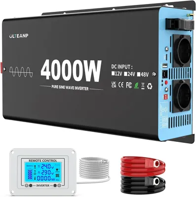 Produktbild von Reiner Sinus-Wechselrichter 4000 W, 24 V zu 230 V, mit LCD-Display und USB- sowie Typ-C-Anschluss