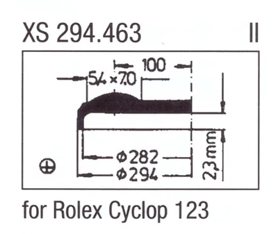 Obrázok produktu pre Glas XS 294.463 Stülpglas mit Lupe Kunststoff