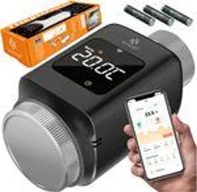 Produktbild von KESSER® Heizkörperthermostat WiFi Heizungsregler | Heizungsthermostat WLAN mit Smart Home App Steuerung | Thermostat Alexa, Google Assistant mit 6 Heizkörperventilen | Energie & Kosten sparen