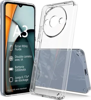 Image de Étui pour Xiaomi Redmi A3 - Coque arrière Phonesta Scratchproof - Transparent