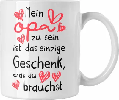 Produktbild von Trendation - Opa Geschenke Geschenk Tasse mit Spruch für Opa Geschenkidee Nichte Enkel Vatertag Kaffeetasse Großvater (Weiß)
