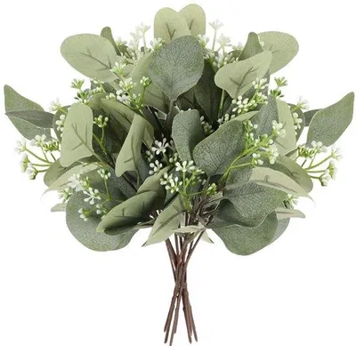 Produktbild von Kunststoff-Eukalyptus-Pflanzen grün 10 Stück Dekoration