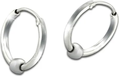 Produktbild von SilberDream Ohrringe Kugel Damen Herren 925 Silber Creolen ECHT-Schmuck SDO67301