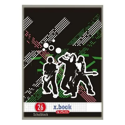 Produktbild von herlitz Schulblock x.book DIN A4 Lineatur 26 / kariert 50 Blatt