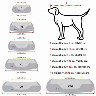 Produktbild von BedDog Hundebett LUPI Hundekissen Hundekorb mit Waschbarem Bezug