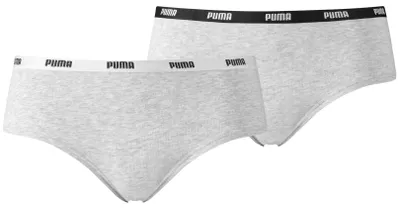 Zdjęcie produktu dla Majtki PUMA WOMEN HIPSTER 2P PACK 90785205 SZARY/SZARY rozmiar: S