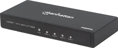 Immagine prodotto di Manhattan 207805 Manhattan 4K 4-Port HDMI-Splitter 4K@60Hz Netzteil schwarz
