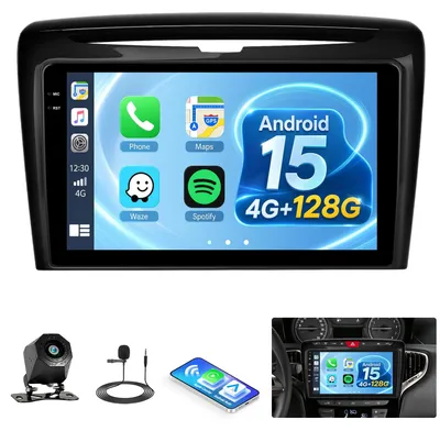 Productafbeelding van Android 15, 4G+128GB autoradio voor 2011-2020 met draadloze CarPlay en Android Auto