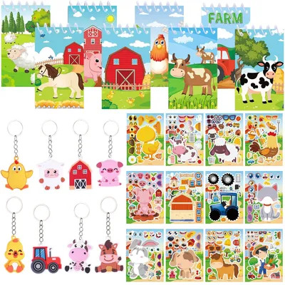 Immagine prodotto di Boerderij Feestzakken: Regali per bambini, con portachiavi e adesivi