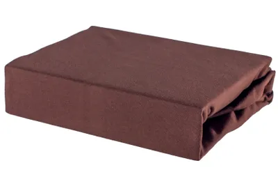 Produktbild von Bettlaken Spannbettlaken Laken aus Baumwolle 100% Jersey – 80x180 Schokolade
