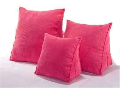 Image de Coussin de lecture triangulaire avec support lombaire - 40 × 36 × 20 cm
