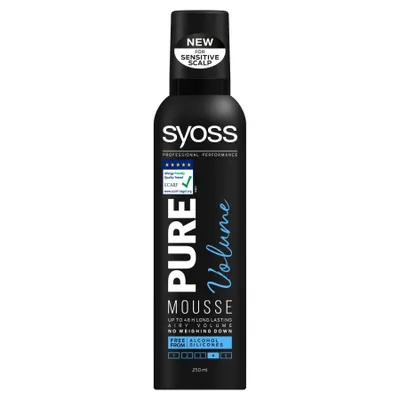 Image de Mousse capillaire Syoss Pure Volume 250ml - Coiffure volumatrice sans compromis