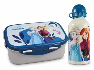 Produktbild von Disney Die Eiskönigin 2 tlg Kinder Lunch Set Brotdose Alu Trinkflasche 400 ml
