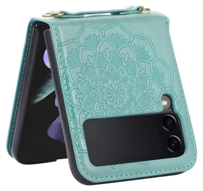 Image de Pour Samsung Galaxy Z Flip7 FE / Flip6 5G Design Mandala TPU / Simili cuir Housse