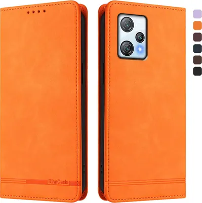 Image de Etui pour Blackview A53, étui rétro en cuirPolyuréthaneavec support et fentes pour cartes Orange