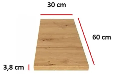 Produktbild von Küchen Arbeitsplatte 30 cm 38 mm Küchenzeile Küchenblock Eiche Artisan EKO STILO