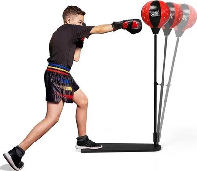 Produktbild von Famanu Boksset Punchingball - Inklusive Fußstütze - Für drinnen und draußen