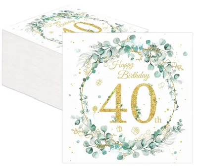 Productafbeelding van 80 Stuks Verjaardagsservetten voor Feestelijke Gelegenheden