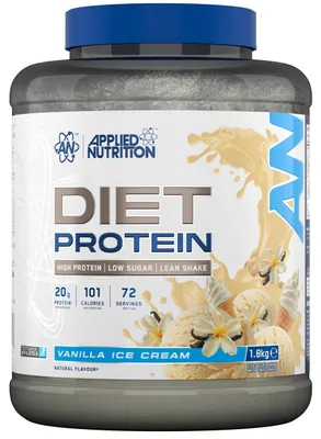 Imagen del producto de Applied Nutrition Diet Whey (1800g) Sabor Vainilla Helado - Proteína de suero de leche, mezcla de proteínas