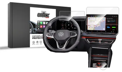 Produktbild von Keramische Autodisplayfolie 3in1 für Volkswagen Tiguan 3 12,9" (2024-2025), Grizz Protector