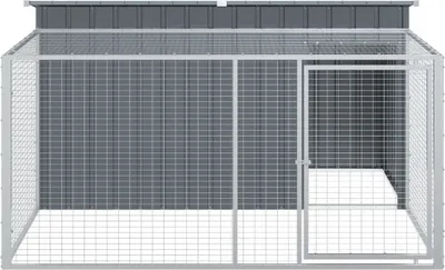 Immagine prodotto di Cuccia per cani con corridoio Antracite 197x194x110cm Acciaio zincato