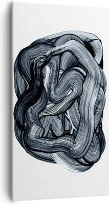 Produktbild von Bild auf Leinwand - Leinwandbild - Einteilig - Abstraktion schwarz verschwommen - 55x100cm - Wand Bild - Wanddeko - Wandbilder - Leinwanddruck - Bilder - Wanddekoration - Leinwand bilder PA55x100-4874