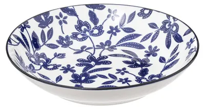 Obrázek produktu pro Hluboký porcelánový talíř na polévku MARIA, květinový vzor, Ø 20 cm