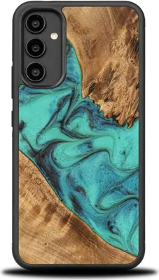Image de Housse en bois Bewood Unique - Turquoise pour Galaxy A34 5G