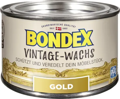 Produktbild von Bondex Vintage-Holzwachs gold-metallic 250 ml
