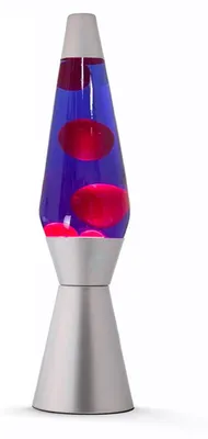 Obrázok produktu pre i-Total lávová lampa - Lávová lampa - Náladová lampa - 40 x 11 cm - Sklo/hliník - 30 W - Fialová s ružovou lávou - Strieborno-sivá - XL2343