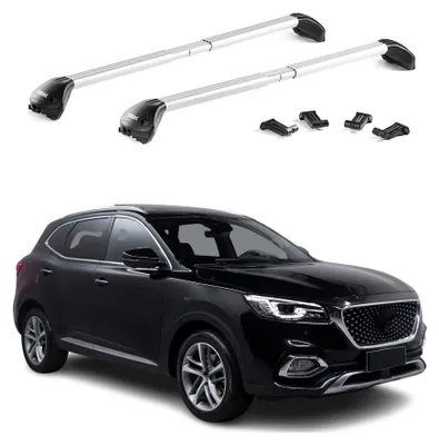 Image de Barres de toit transversales pour MG HS I 2018-2024 Aluminium Gris ABE, Image générée par une IA