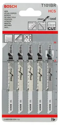 Produktbild von Stichsägeblatt T 101 BR Clean for Wood, 5er-Pack