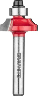 Obrázok produktu pre GRAPHITE tvarovacia fréza so zaobľovacím ložiskom, karbidová doštička (HM), priemer 22,5/19/34,9/32/38,6 mm, pracovná dĺžka 9/6,5/15,4/12,9/15,9 mm, priemer stopky 6/8/12 mm, na drevo (19 x 6,5 x 6 mm)