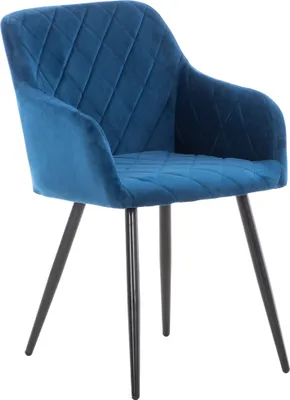 Produktbild von CLP Esszimmerstuhl Shila Gesteppt,blau Samt