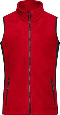 Produktbild von Strapazierfähige Fleece Weste im Materialmix red/black, Gr. 4XL