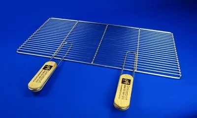 Produktbild von Edelstahl Rost Grillrost rechteckig 58 x 30 cm mir Griffen