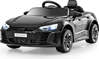 Produktbild von 12V Kinder Elektroauto Audi RS, Kinderauto mit 2,4G Fernbedienung & Musik & Scheinwerfer, Kinderfahrzeug Elektrofahrzeug 3-5 km/h für Kinder ab 3 Jahren (Schwarz)