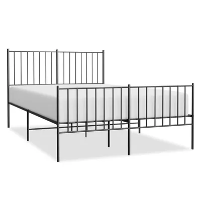 Immagine prodotto di vidaXL Struttura letto con testiera e pediera in metallo nero 120x200 cm