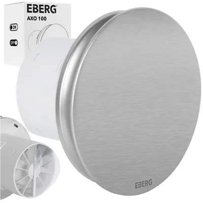 Zdjęcie produktu dla EBERG AXO 100 S Wentylator Łazienkowy 100 mm Klapa Zwrotna Srebrny