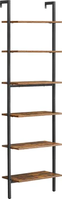 Produktbild von VASAGLE Standregal mit 6 Ablagen Industrie-Design vintagebraun