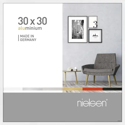 Produktbild von nielsen Aluminium Bilderrahmen Pixel, 30x30 cm, Weiß Glanz