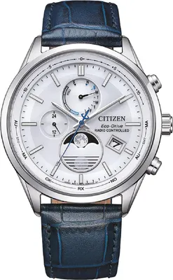 Citizen BY1030-09A Eco-Drive Herrenuhr Funk-Solar Mondphase Blau 1