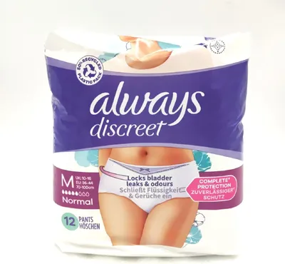 Image de Always culottes d'incontinence - Discreet taille M - paquet mensuel - 48p.